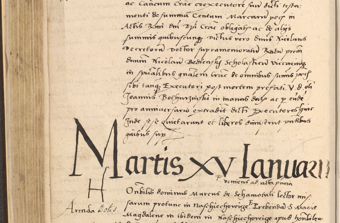 Zdjęcie nr 374 dla obiektu archiwalnego: Acta actorum coram reverendo patre domino Nicolao Bedlenski scholastico vicarioque in spiritualibus gernerali Cracoviensi ad annum Domini millesimum quingentesimum tricesimum septimum, cuius indicio est decima, pontificatus sanctissimi in Christo patris et domini nostri domini Pauli divina providencia papr tercii, anno tercio, feliciter continuantur