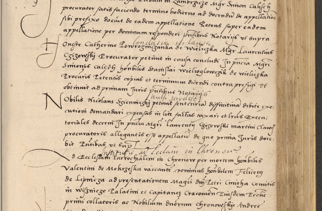 Zdjęcie nr 369 dla obiektu archiwalnego: Acta actorum coram reverendo patre domino Nicolao Bedlenski scholastico vicarioque in spiritualibus gernerali Cracoviensi ad annum Domini millesimum quingentesimum tricesimum septimum, cuius indicio est decima, pontificatus sanctissimi in Christo patris et domini nostri domini Pauli divina providencia papr tercii, anno tercio, feliciter continuantur