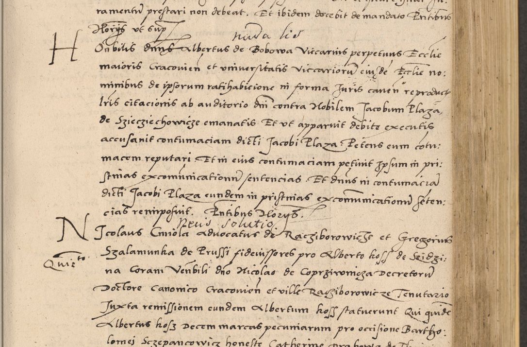 Zdjęcie nr 355 dla obiektu archiwalnego: Acta actorum coram reverendo patre domino Nicolao Bedlenski scholastico vicarioque in spiritualibus gernerali Cracoviensi ad annum Domini millesimum quingentesimum tricesimum septimum, cuius indicio est decima, pontificatus sanctissimi in Christo patris et domini nostri domini Pauli divina providencia papr tercii, anno tercio, feliciter continuantur