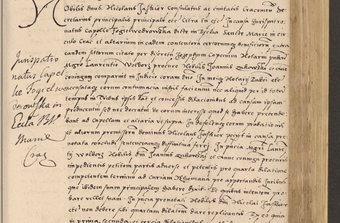Zdjęcie nr 337 dla obiektu archiwalnego: Acta actorum coram reverendo patre domino Nicolao Bedlenski scholastico vicarioque in spiritualibus gernerali Cracoviensi ad annum Domini millesimum quingentesimum tricesimum septimum, cuius indicio est decima, pontificatus sanctissimi in Christo patris et domini nostri domini Pauli divina providencia papr tercii, anno tercio, feliciter continuantur