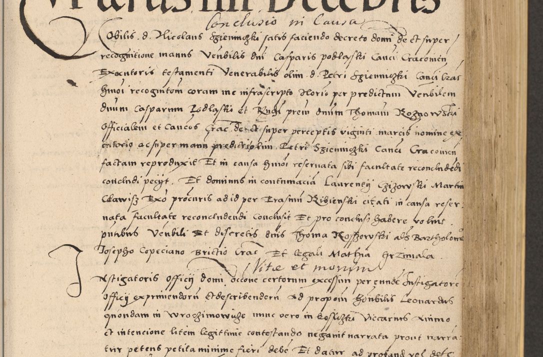 Zdjęcie nr 333 dla obiektu archiwalnego: Acta actorum coram reverendo patre domino Nicolao Bedlenski scholastico vicarioque in spiritualibus gernerali Cracoviensi ad annum Domini millesimum quingentesimum tricesimum septimum, cuius indicio est decima, pontificatus sanctissimi in Christo patris et domini nostri domini Pauli divina providencia papr tercii, anno tercio, feliciter continuantur