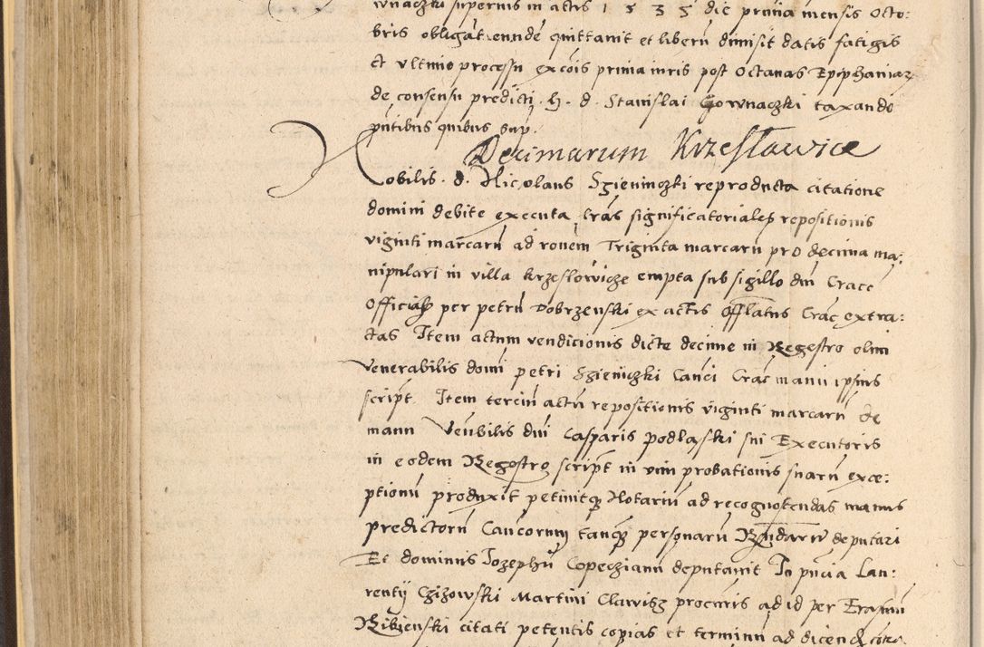 Zdjęcie nr 332 dla obiektu archiwalnego: Acta actorum coram reverendo patre domino Nicolao Bedlenski scholastico vicarioque in spiritualibus gernerali Cracoviensi ad annum Domini millesimum quingentesimum tricesimum septimum, cuius indicio est decima, pontificatus sanctissimi in Christo patris et domini nostri domini Pauli divina providencia papr tercii, anno tercio, feliciter continuantur