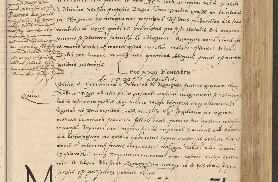 Zdjęcie nr 327 dla obiektu archiwalnego: Acta actorum coram reverendo patre domino Nicolao Bedlenski scholastico vicarioque in spiritualibus gernerali Cracoviensi ad annum Domini millesimum quingentesimum tricesimum septimum, cuius indicio est decima, pontificatus sanctissimi in Christo patris et domini nostri domini Pauli divina providencia papr tercii, anno tercio, feliciter continuantur