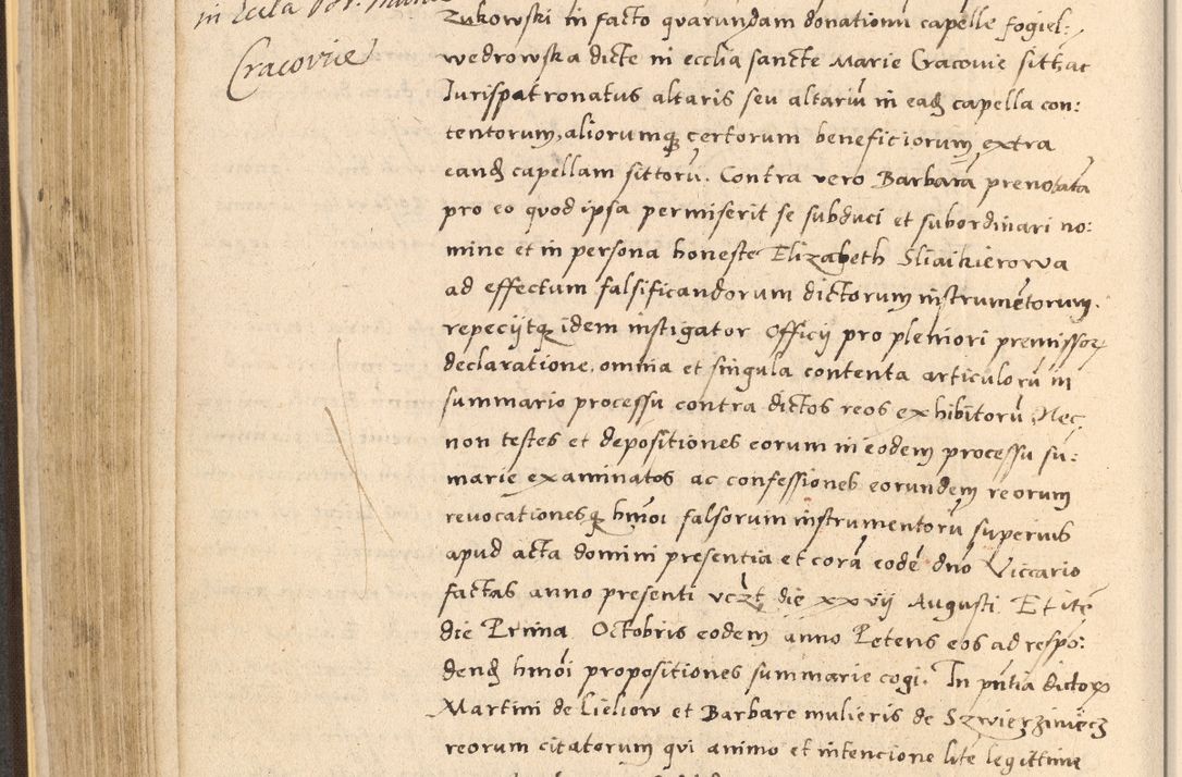 Zdjęcie nr 286 dla obiektu archiwalnego: Acta actorum coram reverendo patre domino Nicolao Bedlenski scholastico vicarioque in spiritualibus gernerali Cracoviensi ad annum Domini millesimum quingentesimum tricesimum septimum, cuius indicio est decima, pontificatus sanctissimi in Christo patris et domini nostri domini Pauli divina providencia papr tercii, anno tercio, feliciter continuantur