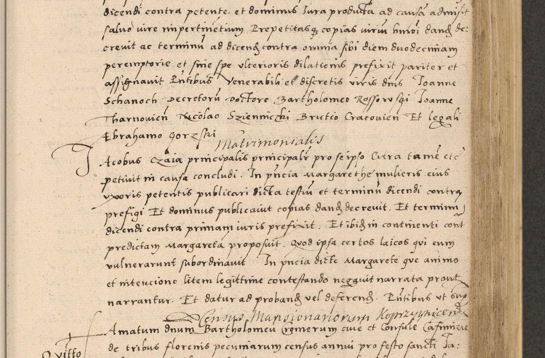 Zdjęcie nr 285 dla obiektu archiwalnego: Acta actorum coram reverendo patre domino Nicolao Bedlenski scholastico vicarioque in spiritualibus gernerali Cracoviensi ad annum Domini millesimum quingentesimum tricesimum septimum, cuius indicio est decima, pontificatus sanctissimi in Christo patris et domini nostri domini Pauli divina providencia papr tercii, anno tercio, feliciter continuantur