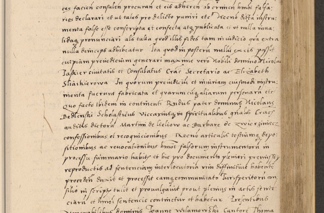 Zdjęcie nr 287 dla obiektu archiwalnego: Acta actorum coram reverendo patre domino Nicolao Bedlenski scholastico vicarioque in spiritualibus gernerali Cracoviensi ad annum Domini millesimum quingentesimum tricesimum septimum, cuius indicio est decima, pontificatus sanctissimi in Christo patris et domini nostri domini Pauli divina providencia papr tercii, anno tercio, feliciter continuantur