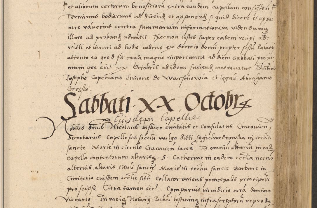 Zdjęcie nr 279 dla obiektu archiwalnego: Acta actorum coram reverendo patre domino Nicolao Bedlenski scholastico vicarioque in spiritualibus gernerali Cracoviensi ad annum Domini millesimum quingentesimum tricesimum septimum, cuius indicio est decima, pontificatus sanctissimi in Christo patris et domini nostri domini Pauli divina providencia papr tercii, anno tercio, feliciter continuantur
