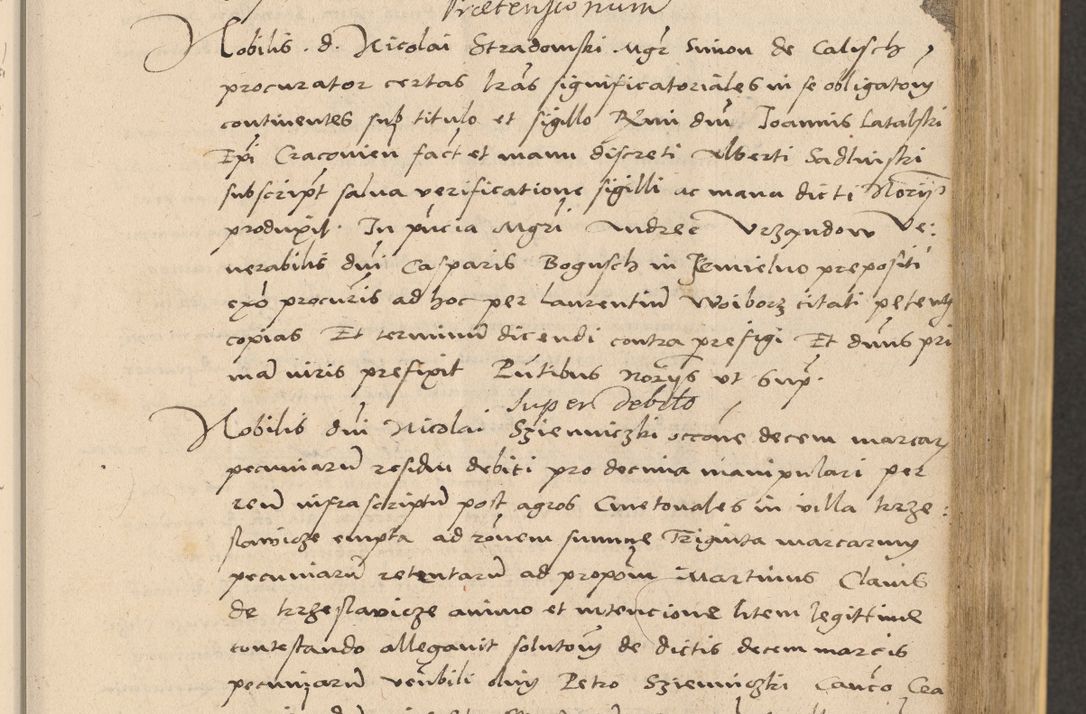 Zdjęcie nr 275 dla obiektu archiwalnego: Acta actorum coram reverendo patre domino Nicolao Bedlenski scholastico vicarioque in spiritualibus gernerali Cracoviensi ad annum Domini millesimum quingentesimum tricesimum septimum, cuius indicio est decima, pontificatus sanctissimi in Christo patris et domini nostri domini Pauli divina providencia papr tercii, anno tercio, feliciter continuantur