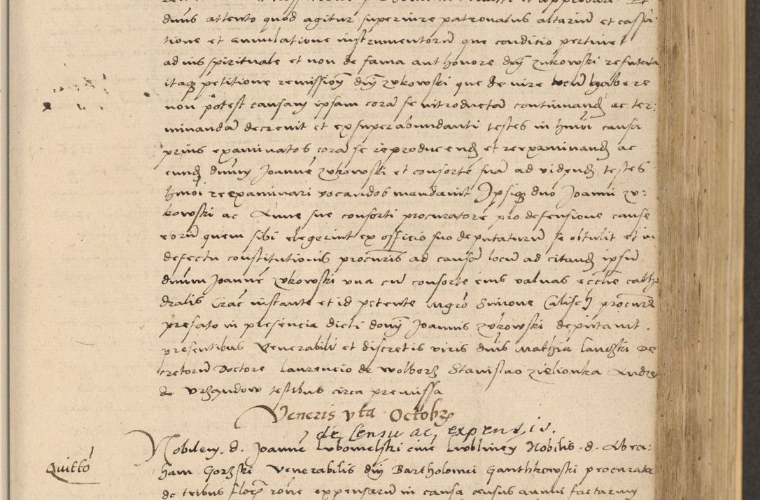Zdjęcie nr 263 dla obiektu archiwalnego: Acta actorum coram reverendo patre domino Nicolao Bedlenski scholastico vicarioque in spiritualibus gernerali Cracoviensi ad annum Domini millesimum quingentesimum tricesimum septimum, cuius indicio est decima, pontificatus sanctissimi in Christo patris et domini nostri domini Pauli divina providencia papr tercii, anno tercio, feliciter continuantur