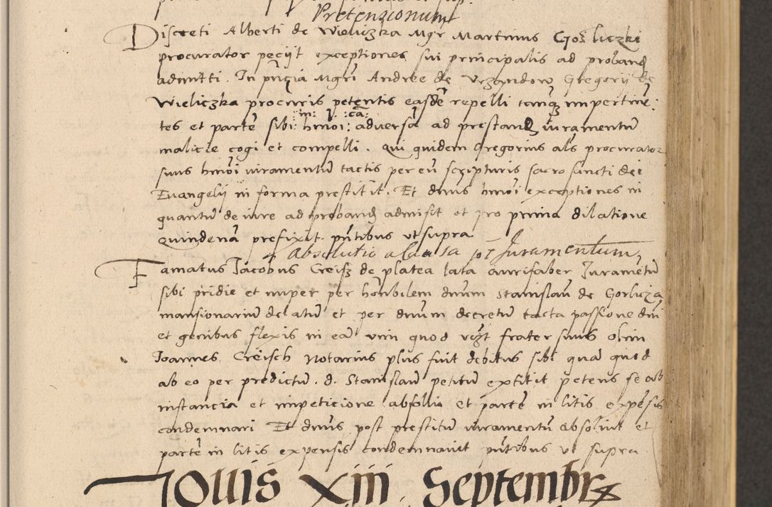 Zdjęcie nr 247 dla obiektu archiwalnego: Acta actorum coram reverendo patre domino Nicolao Bedlenski scholastico vicarioque in spiritualibus gernerali Cracoviensi ad annum Domini millesimum quingentesimum tricesimum septimum, cuius indicio est decima, pontificatus sanctissimi in Christo patris et domini nostri domini Pauli divina providencia papr tercii, anno tercio, feliciter continuantur