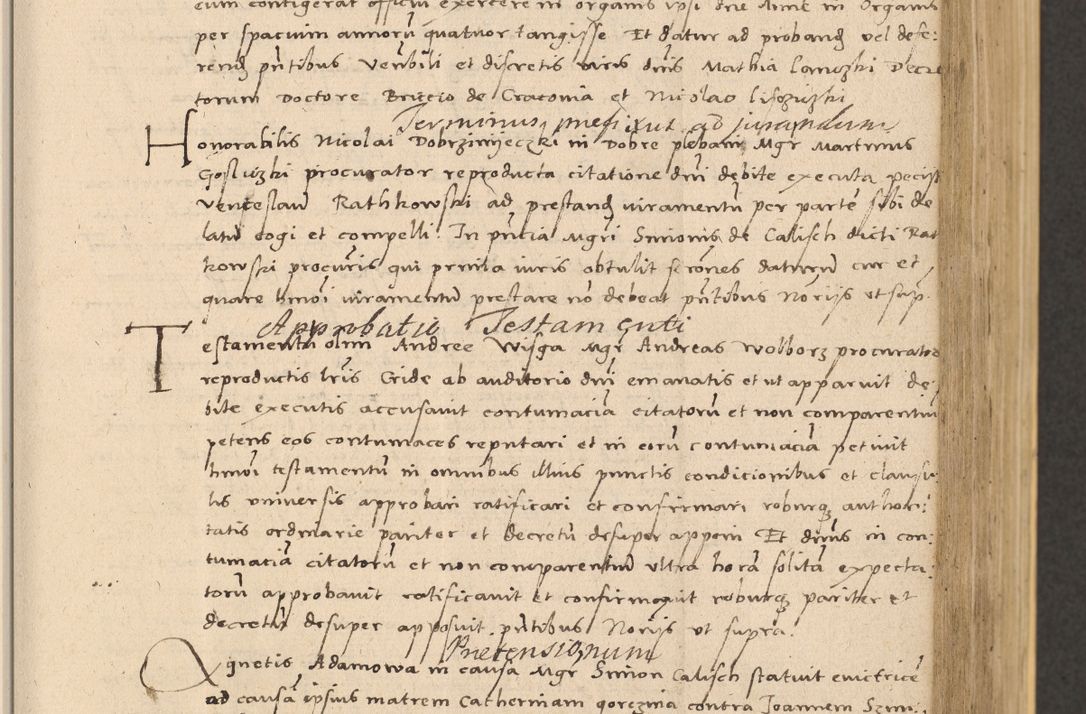 Zdjęcie nr 245 dla obiektu archiwalnego: Acta actorum coram reverendo patre domino Nicolao Bedlenski scholastico vicarioque in spiritualibus gernerali Cracoviensi ad annum Domini millesimum quingentesimum tricesimum septimum, cuius indicio est decima, pontificatus sanctissimi in Christo patris et domini nostri domini Pauli divina providencia papr tercii, anno tercio, feliciter continuantur