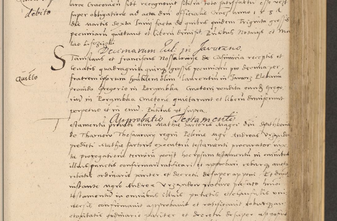 Zdjęcie nr 225 dla obiektu archiwalnego: Acta actorum coram reverendo patre domino Nicolao Bedlenski scholastico vicarioque in spiritualibus gernerali Cracoviensi ad annum Domini millesimum quingentesimum tricesimum septimum, cuius indicio est decima, pontificatus sanctissimi in Christo patris et domini nostri domini Pauli divina providencia papr tercii, anno tercio, feliciter continuantur