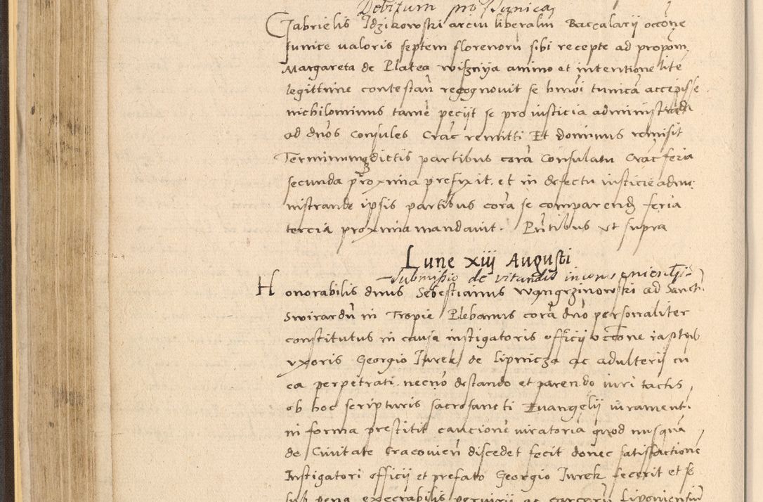 Zdjęcie nr 218 dla obiektu archiwalnego: Acta actorum coram reverendo patre domino Nicolao Bedlenski scholastico vicarioque in spiritualibus gernerali Cracoviensi ad annum Domini millesimum quingentesimum tricesimum septimum, cuius indicio est decima, pontificatus sanctissimi in Christo patris et domini nostri domini Pauli divina providencia papr tercii, anno tercio, feliciter continuantur
