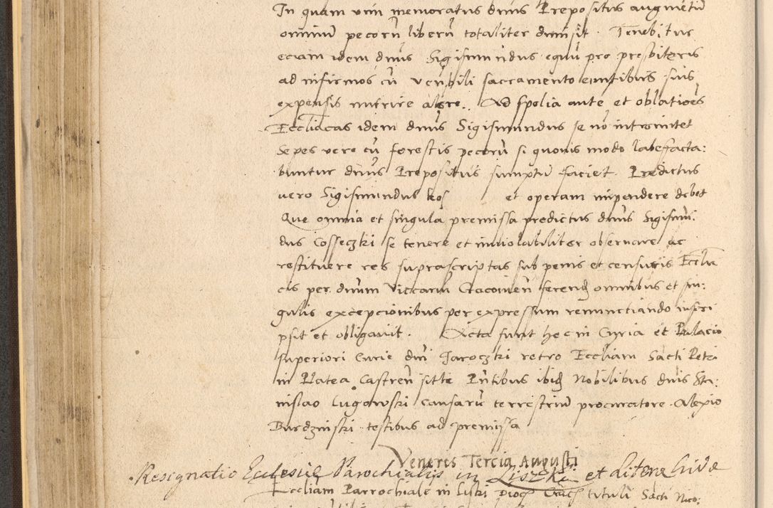 Zdjęcie nr 208 dla obiektu archiwalnego: Acta actorum coram reverendo patre domino Nicolao Bedlenski scholastico vicarioque in spiritualibus gernerali Cracoviensi ad annum Domini millesimum quingentesimum tricesimum septimum, cuius indicio est decima, pontificatus sanctissimi in Christo patris et domini nostri domini Pauli divina providencia papr tercii, anno tercio, feliciter continuantur