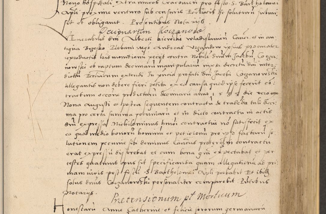 Zdjęcie nr 205 dla obiektu archiwalnego: Acta actorum coram reverendo patre domino Nicolao Bedlenski scholastico vicarioque in spiritualibus gernerali Cracoviensi ad annum Domini millesimum quingentesimum tricesimum septimum, cuius indicio est decima, pontificatus sanctissimi in Christo patris et domini nostri domini Pauli divina providencia papr tercii, anno tercio, feliciter continuantur