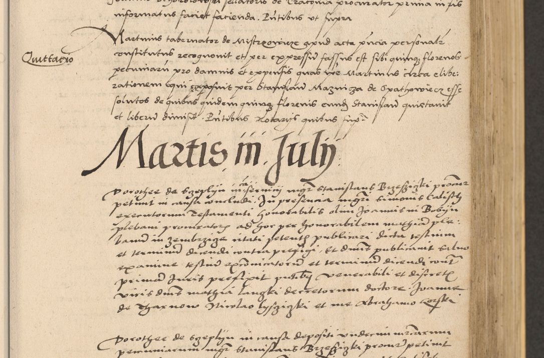 Zdjęcie nr 183 dla obiektu archiwalnego: Acta actorum coram reverendo patre domino Nicolao Bedlenski scholastico vicarioque in spiritualibus gernerali Cracoviensi ad annum Domini millesimum quingentesimum tricesimum septimum, cuius indicio est decima, pontificatus sanctissimi in Christo patris et domini nostri domini Pauli divina providencia papr tercii, anno tercio, feliciter continuantur