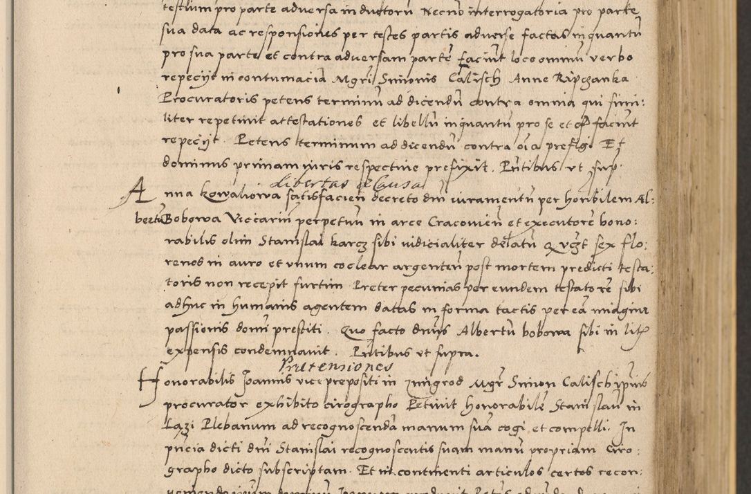 Zdjęcie nr 169 dla obiektu archiwalnego: Acta actorum coram reverendo patre domino Nicolao Bedlenski scholastico vicarioque in spiritualibus gernerali Cracoviensi ad annum Domini millesimum quingentesimum tricesimum septimum, cuius indicio est decima, pontificatus sanctissimi in Christo patris et domini nostri domini Pauli divina providencia papr tercii, anno tercio, feliciter continuantur