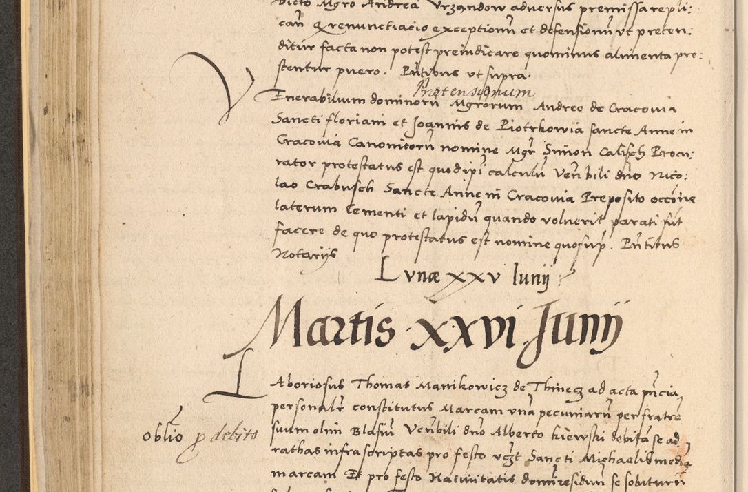 Zdjęcie nr 168 dla obiektu archiwalnego: Acta actorum coram reverendo patre domino Nicolao Bedlenski scholastico vicarioque in spiritualibus gernerali Cracoviensi ad annum Domini millesimum quingentesimum tricesimum septimum, cuius indicio est decima, pontificatus sanctissimi in Christo patris et domini nostri domini Pauli divina providencia papr tercii, anno tercio, feliciter continuantur