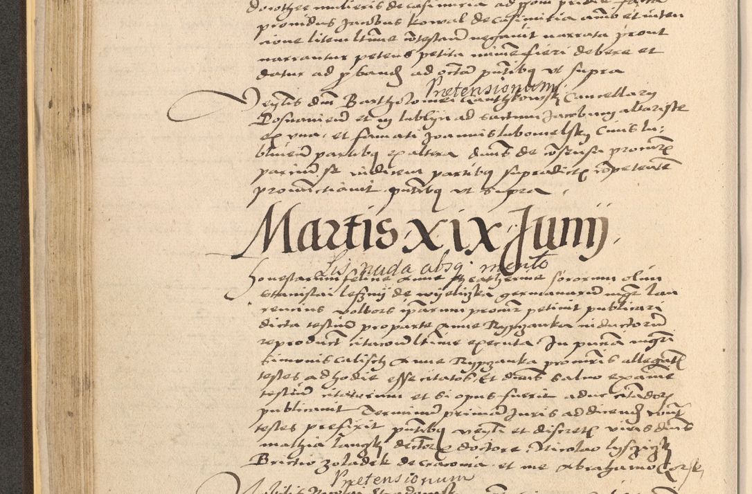 Zdjęcie nr 158 dla obiektu archiwalnego: Acta actorum coram reverendo patre domino Nicolao Bedlenski scholastico vicarioque in spiritualibus gernerali Cracoviensi ad annum Domini millesimum quingentesimum tricesimum septimum, cuius indicio est decima, pontificatus sanctissimi in Christo patris et domini nostri domini Pauli divina providencia papr tercii, anno tercio, feliciter continuantur