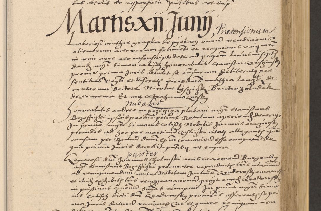 Zdjęcie nr 151 dla obiektu archiwalnego: Acta actorum coram reverendo patre domino Nicolao Bedlenski scholastico vicarioque in spiritualibus gernerali Cracoviensi ad annum Domini millesimum quingentesimum tricesimum septimum, cuius indicio est decima, pontificatus sanctissimi in Christo patris et domini nostri domini Pauli divina providencia papr tercii, anno tercio, feliciter continuantur