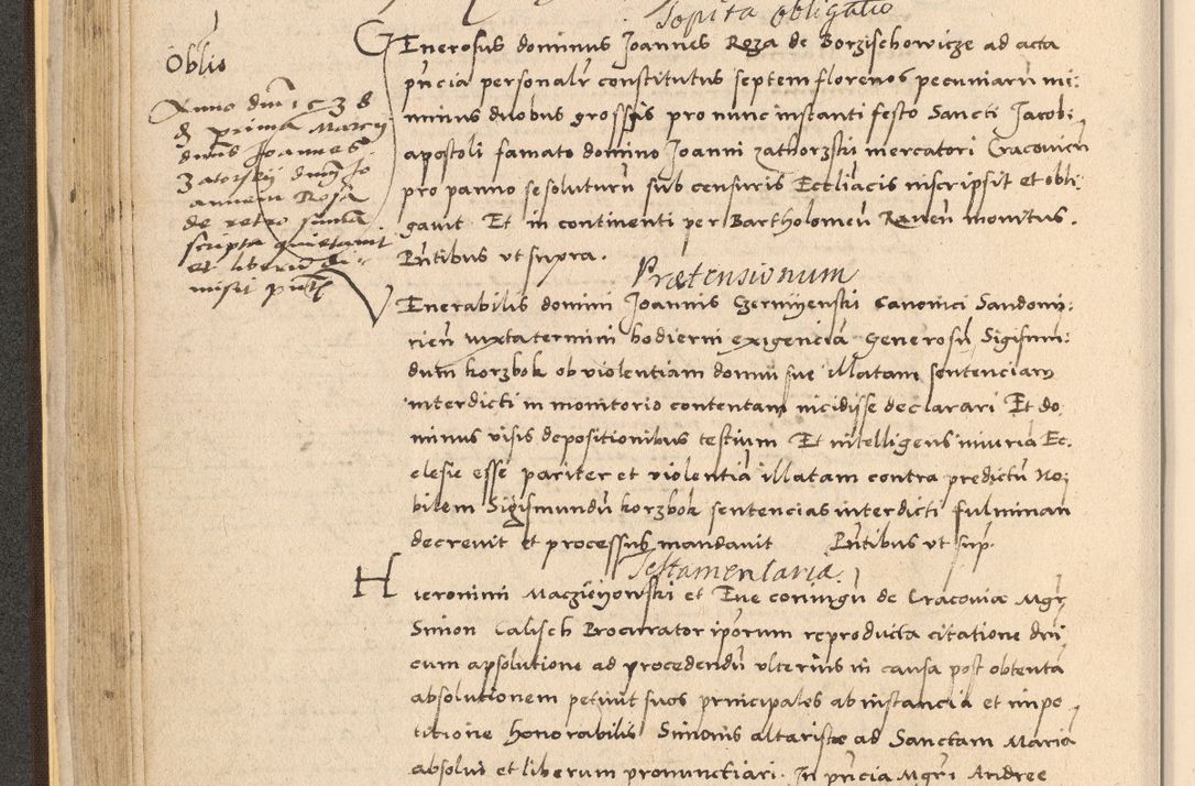 Zdjęcie nr 148 dla obiektu archiwalnego: Acta actorum coram reverendo patre domino Nicolao Bedlenski scholastico vicarioque in spiritualibus gernerali Cracoviensi ad annum Domini millesimum quingentesimum tricesimum septimum, cuius indicio est decima, pontificatus sanctissimi in Christo patris et domini nostri domini Pauli divina providencia papr tercii, anno tercio, feliciter continuantur