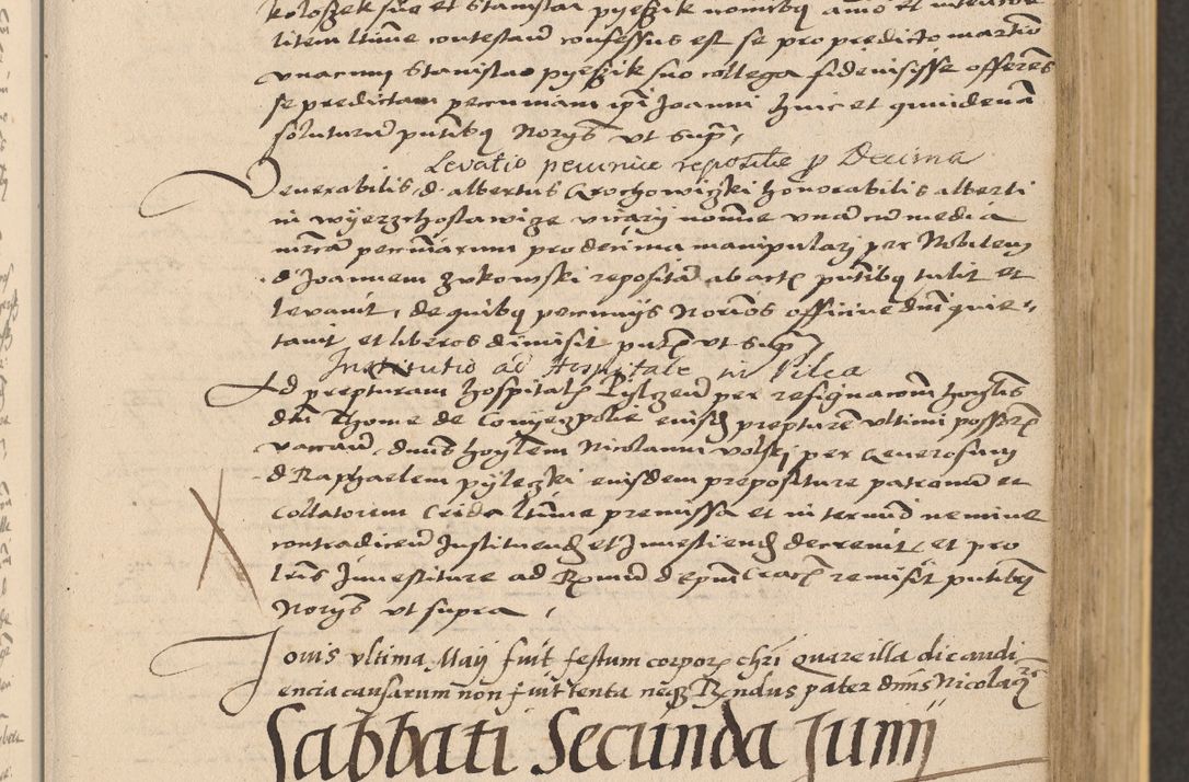 Zdjęcie nr 143 dla obiektu archiwalnego: Acta actorum coram reverendo patre domino Nicolao Bedlenski scholastico vicarioque in spiritualibus gernerali Cracoviensi ad annum Domini millesimum quingentesimum tricesimum septimum, cuius indicio est decima, pontificatus sanctissimi in Christo patris et domini nostri domini Pauli divina providencia papr tercii, anno tercio, feliciter continuantur