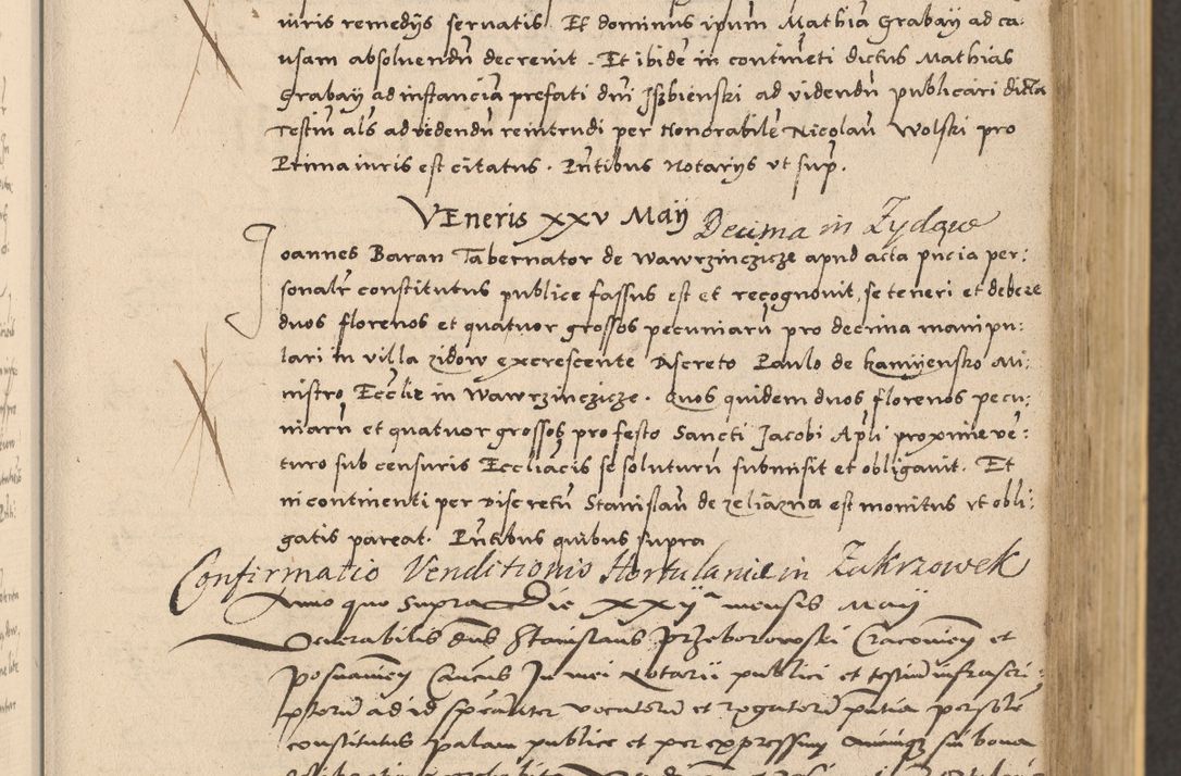 Zdjęcie nr 137 dla obiektu archiwalnego: Acta actorum coram reverendo patre domino Nicolao Bedlenski scholastico vicarioque in spiritualibus gernerali Cracoviensi ad annum Domini millesimum quingentesimum tricesimum septimum, cuius indicio est decima, pontificatus sanctissimi in Christo patris et domini nostri domini Pauli divina providencia papr tercii, anno tercio, feliciter continuantur