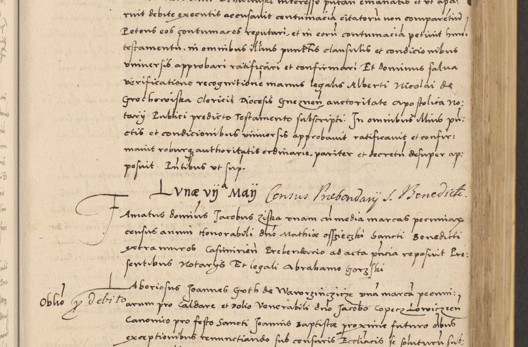 Zdjęcie nr 117 dla obiektu archiwalnego: Acta actorum coram reverendo patre domino Nicolao Bedlenski scholastico vicarioque in spiritualibus gernerali Cracoviensi ad annum Domini millesimum quingentesimum tricesimum septimum, cuius indicio est decima, pontificatus sanctissimi in Christo patris et domini nostri domini Pauli divina providencia papr tercii, anno tercio, feliciter continuantur