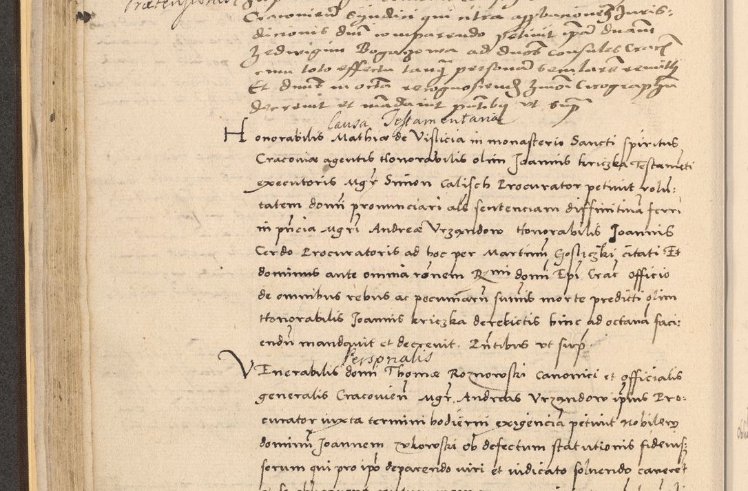 Zdjęcie nr 116 dla obiektu archiwalnego: Acta actorum coram reverendo patre domino Nicolao Bedlenski scholastico vicarioque in spiritualibus gernerali Cracoviensi ad annum Domini millesimum quingentesimum tricesimum septimum, cuius indicio est decima, pontificatus sanctissimi in Christo patris et domini nostri domini Pauli divina providencia papr tercii, anno tercio, feliciter continuantur