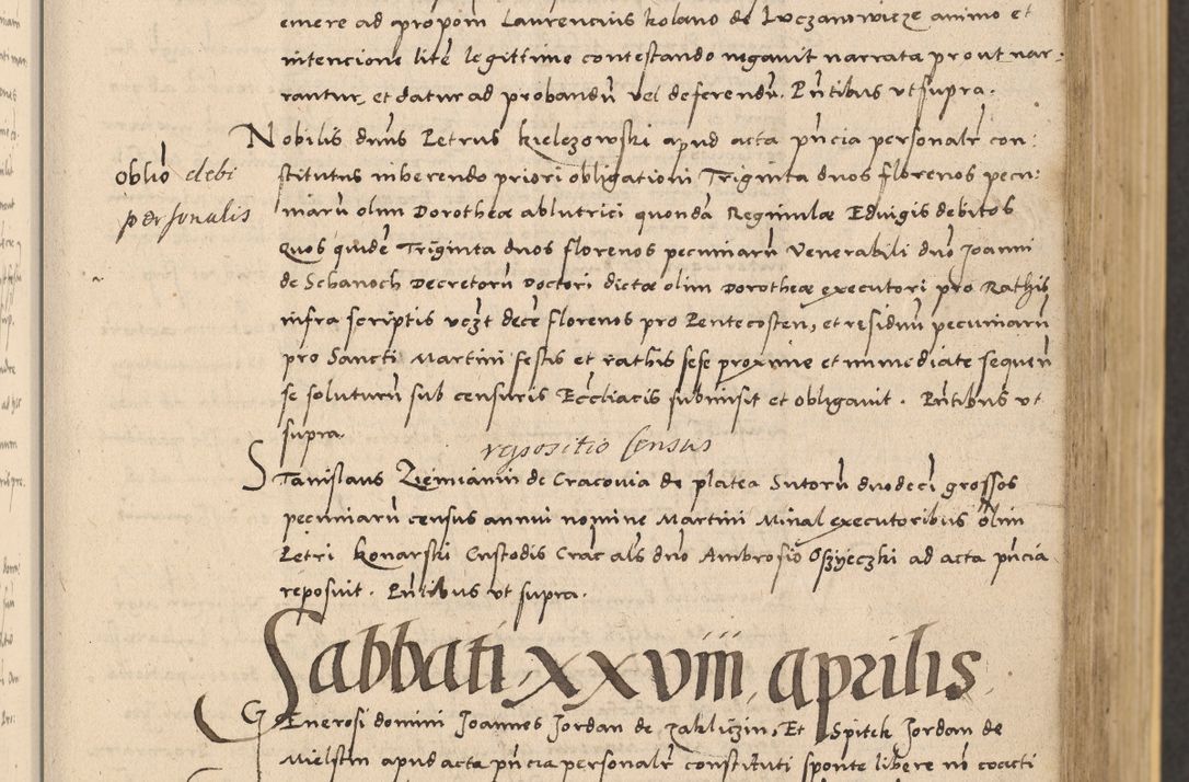 Zdjęcie nr 109 dla obiektu archiwalnego: Acta actorum coram reverendo patre domino Nicolao Bedlenski scholastico vicarioque in spiritualibus gernerali Cracoviensi ad annum Domini millesimum quingentesimum tricesimum septimum, cuius indicio est decima, pontificatus sanctissimi in Christo patris et domini nostri domini Pauli divina providencia papr tercii, anno tercio, feliciter continuantur