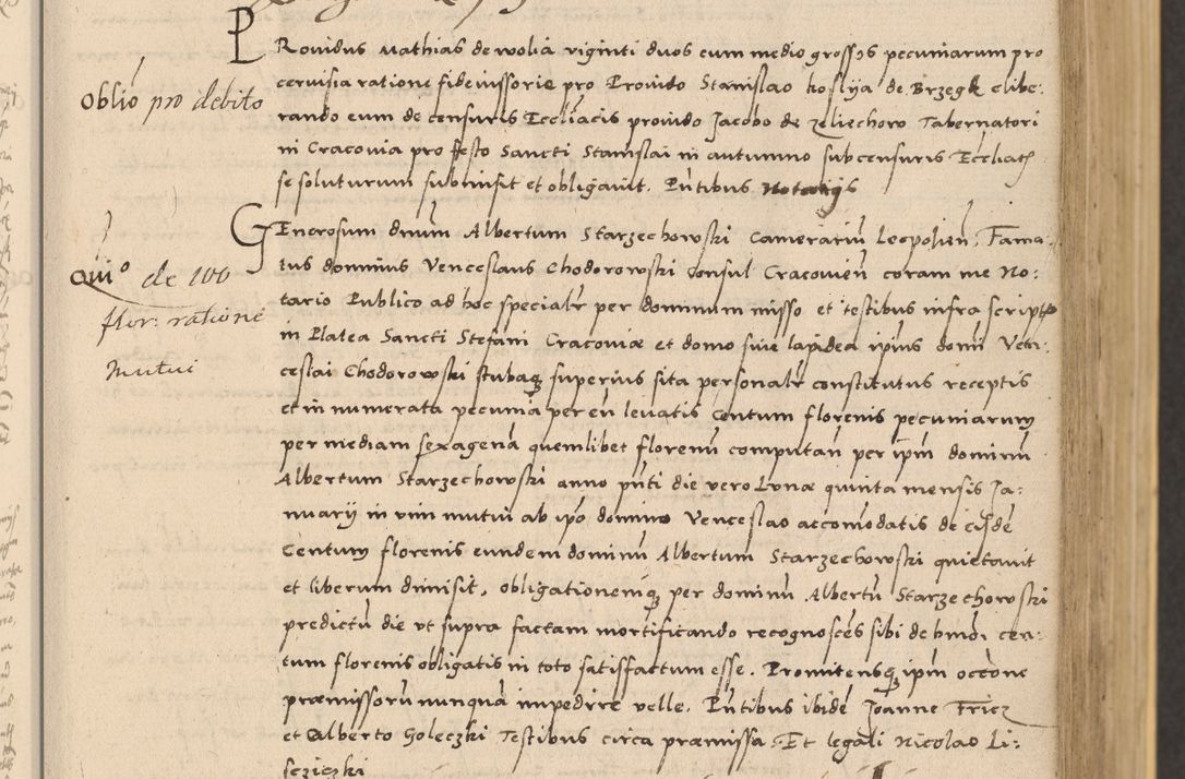 Zdjęcie nr 107 dla obiektu archiwalnego: Acta actorum coram reverendo patre domino Nicolao Bedlenski scholastico vicarioque in spiritualibus gernerali Cracoviensi ad annum Domini millesimum quingentesimum tricesimum septimum, cuius indicio est decima, pontificatus sanctissimi in Christo patris et domini nostri domini Pauli divina providencia papr tercii, anno tercio, feliciter continuantur