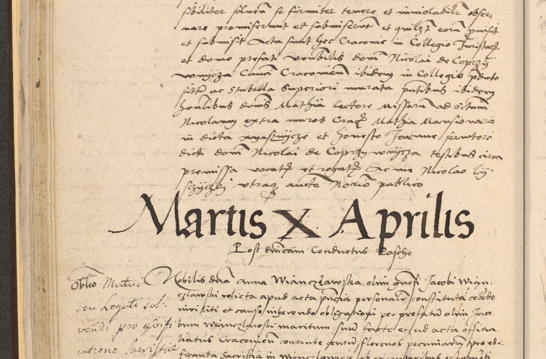 Zdjęcie nr 84 dla obiektu archiwalnego: Acta actorum coram reverendo patre domino Nicolao Bedlenski scholastico vicarioque in spiritualibus gernerali Cracoviensi ad annum Domini millesimum quingentesimum tricesimum septimum, cuius indicio est decima, pontificatus sanctissimi in Christo patris et domini nostri domini Pauli divina providencia papr tercii, anno tercio, feliciter continuantur