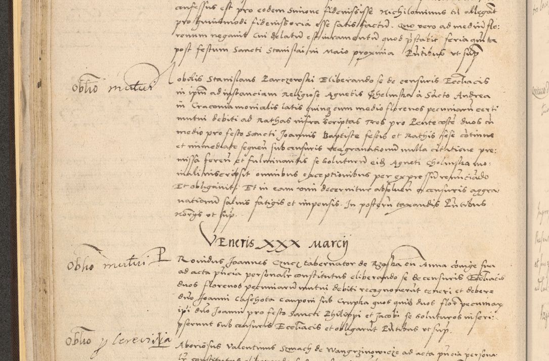 Zdjęcie nr 80 dla obiektu archiwalnego: Acta actorum coram reverendo patre domino Nicolao Bedlenski scholastico vicarioque in spiritualibus gernerali Cracoviensi ad annum Domini millesimum quingentesimum tricesimum septimum, cuius indicio est decima, pontificatus sanctissimi in Christo patris et domini nostri domini Pauli divina providencia papr tercii, anno tercio, feliciter continuantur