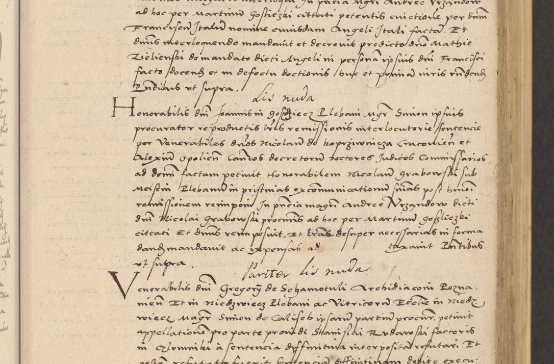 Zdjęcie nr 63 dla obiektu archiwalnego: Acta actorum coram reverendo patre domino Nicolao Bedlenski scholastico vicarioque in spiritualibus gernerali Cracoviensi ad annum Domini millesimum quingentesimum tricesimum septimum, cuius indicio est decima, pontificatus sanctissimi in Christo patris et domini nostri domini Pauli divina providencia papr tercii, anno tercio, feliciter continuantur