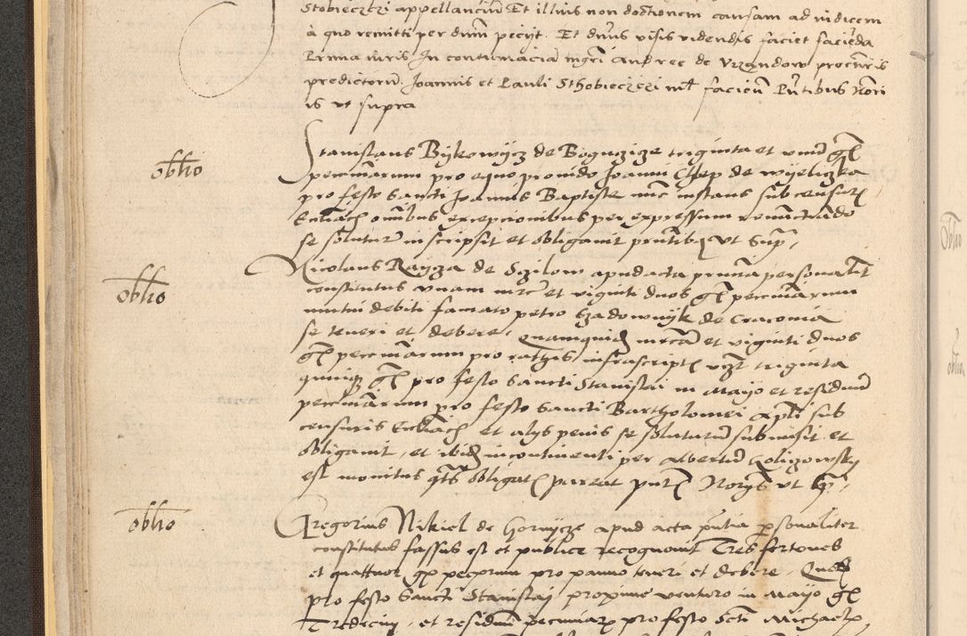 Zdjęcie nr 56 dla obiektu archiwalnego: Acta actorum coram reverendo patre domino Nicolao Bedlenski scholastico vicarioque in spiritualibus gernerali Cracoviensi ad annum Domini millesimum quingentesimum tricesimum septimum, cuius indicio est decima, pontificatus sanctissimi in Christo patris et domini nostri domini Pauli divina providencia papr tercii, anno tercio, feliciter continuantur