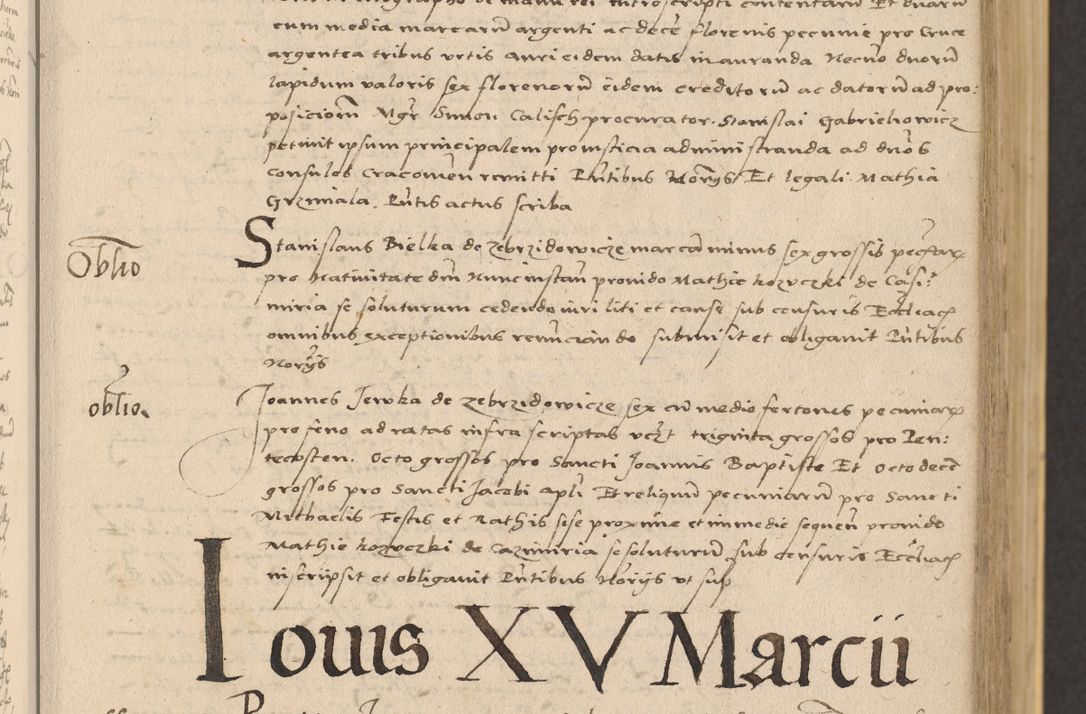 Zdjęcie nr 57 dla obiektu archiwalnego: Acta actorum coram reverendo patre domino Nicolao Bedlenski scholastico vicarioque in spiritualibus gernerali Cracoviensi ad annum Domini millesimum quingentesimum tricesimum septimum, cuius indicio est decima, pontificatus sanctissimi in Christo patris et domini nostri domini Pauli divina providencia papr tercii, anno tercio, feliciter continuantur