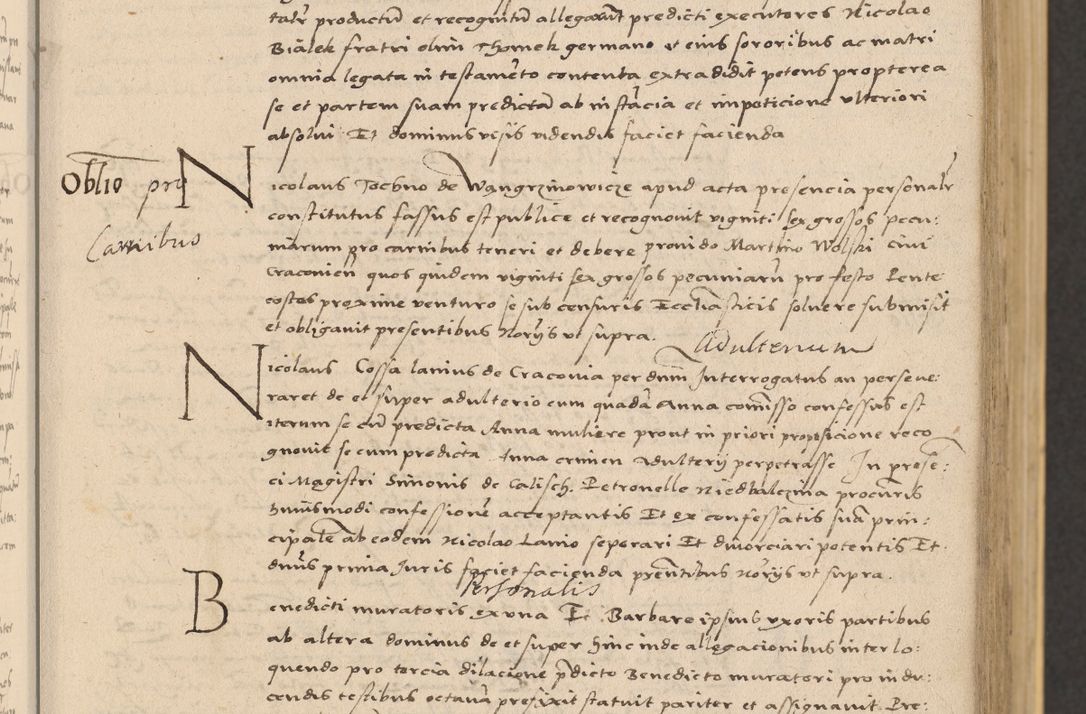 Zdjęcie nr 55 dla obiektu archiwalnego: Acta actorum coram reverendo patre domino Nicolao Bedlenski scholastico vicarioque in spiritualibus gernerali Cracoviensi ad annum Domini millesimum quingentesimum tricesimum septimum, cuius indicio est decima, pontificatus sanctissimi in Christo patris et domini nostri domini Pauli divina providencia papr tercii, anno tercio, feliciter continuantur