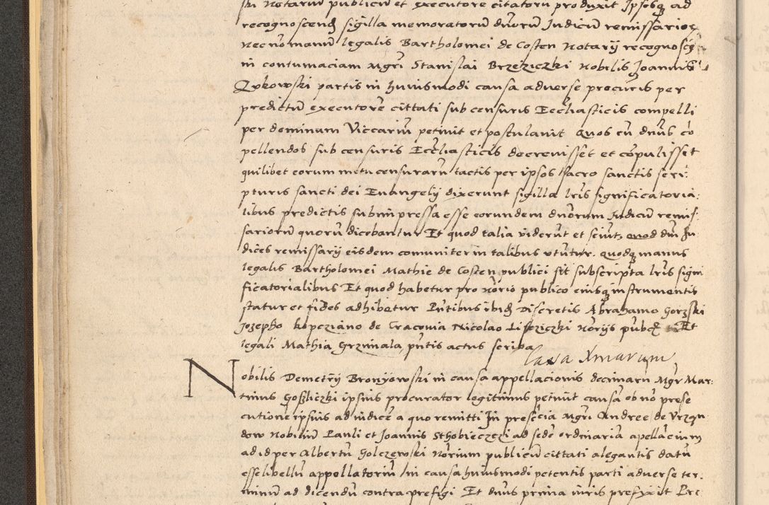 Zdjęcie nr 50 dla obiektu archiwalnego: Acta actorum coram reverendo patre domino Nicolao Bedlenski scholastico vicarioque in spiritualibus gernerali Cracoviensi ad annum Domini millesimum quingentesimum tricesimum septimum, cuius indicio est decima, pontificatus sanctissimi in Christo patris et domini nostri domini Pauli divina providencia papr tercii, anno tercio, feliciter continuantur