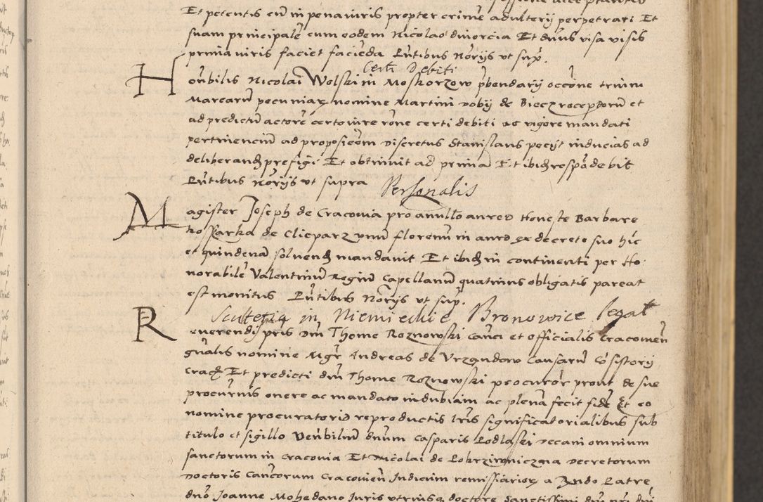 Zdjęcie nr 49 dla obiektu archiwalnego: Acta actorum coram reverendo patre domino Nicolao Bedlenski scholastico vicarioque in spiritualibus gernerali Cracoviensi ad annum Domini millesimum quingentesimum tricesimum septimum, cuius indicio est decima, pontificatus sanctissimi in Christo patris et domini nostri domini Pauli divina providencia papr tercii, anno tercio, feliciter continuantur