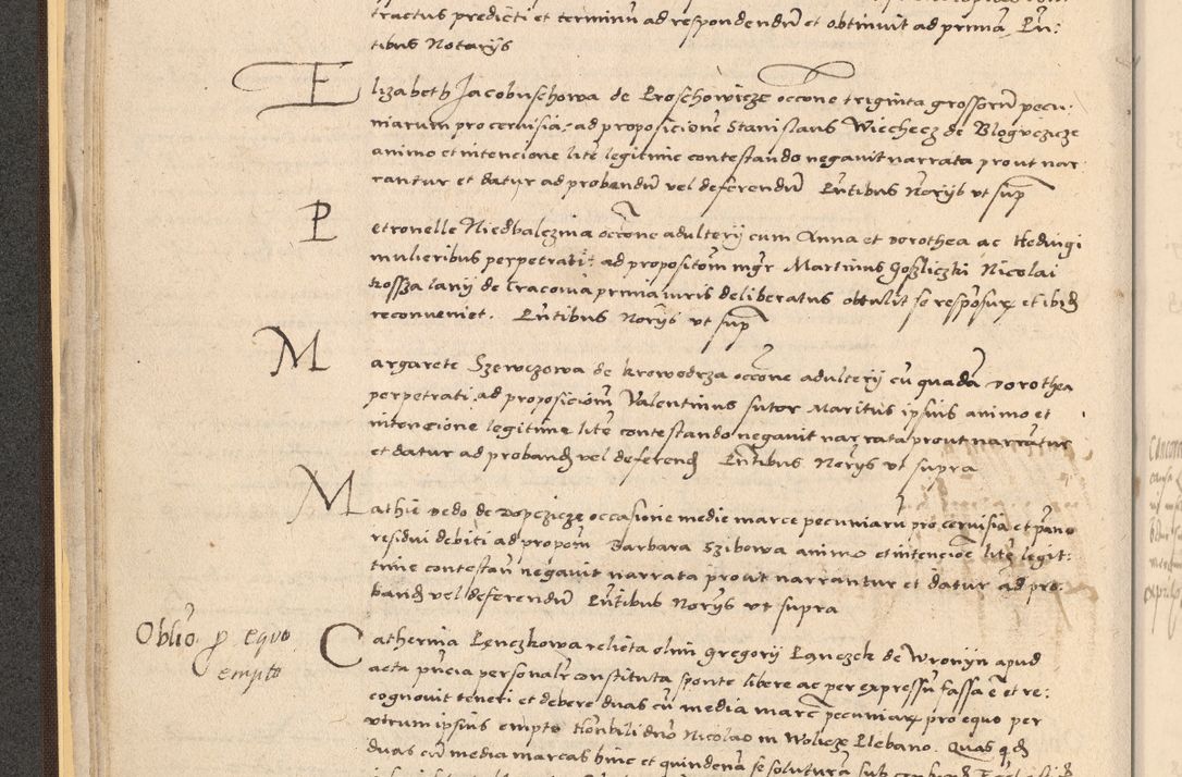 Zdjęcie nr 46 dla obiektu archiwalnego: Acta actorum coram reverendo patre domino Nicolao Bedlenski scholastico vicarioque in spiritualibus gernerali Cracoviensi ad annum Domini millesimum quingentesimum tricesimum septimum, cuius indicio est decima, pontificatus sanctissimi in Christo patris et domini nostri domini Pauli divina providencia papr tercii, anno tercio, feliciter continuantur