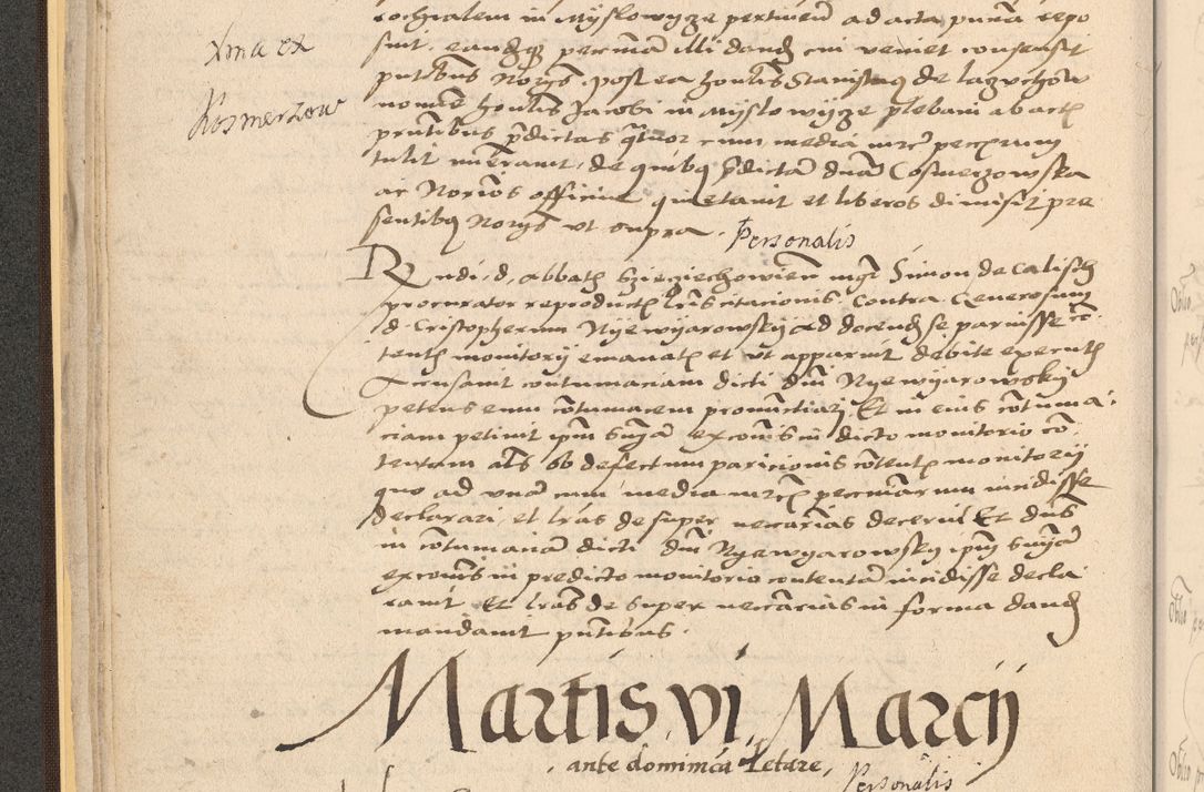 Zdjęcie nr 44 dla obiektu archiwalnego: Acta actorum coram reverendo patre domino Nicolao Bedlenski scholastico vicarioque in spiritualibus gernerali Cracoviensi ad annum Domini millesimum quingentesimum tricesimum septimum, cuius indicio est decima, pontificatus sanctissimi in Christo patris et domini nostri domini Pauli divina providencia papr tercii, anno tercio, feliciter continuantur