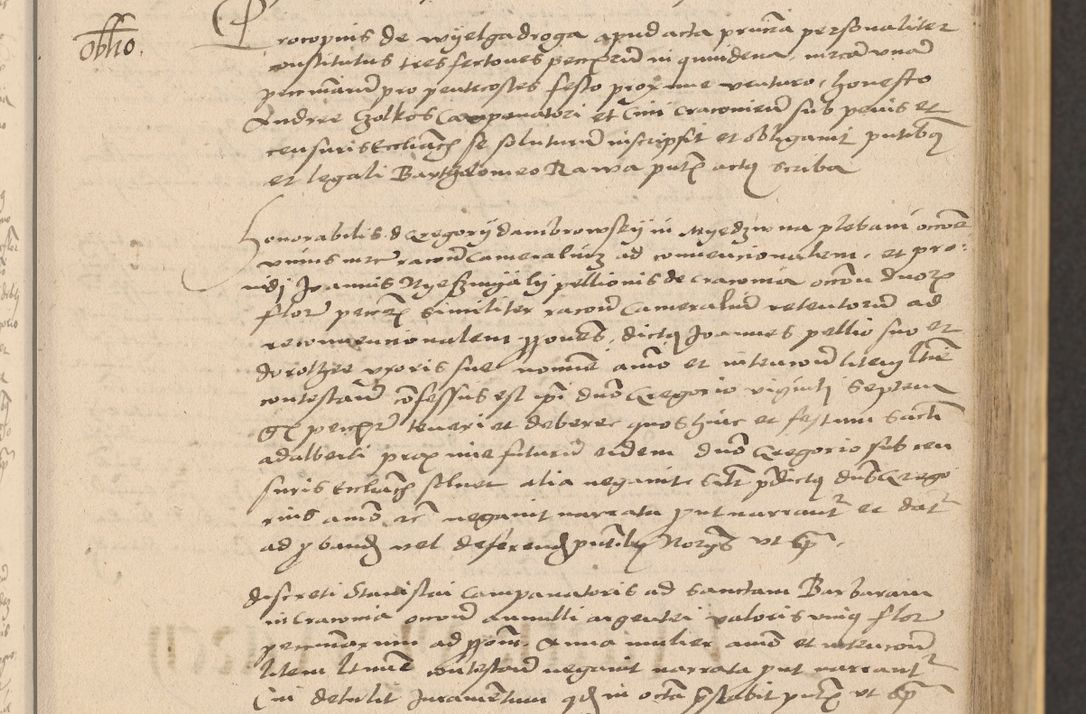 Zdjęcie nr 43 dla obiektu archiwalnego: Acta actorum coram reverendo patre domino Nicolao Bedlenski scholastico vicarioque in spiritualibus gernerali Cracoviensi ad annum Domini millesimum quingentesimum tricesimum septimum, cuius indicio est decima, pontificatus sanctissimi in Christo patris et domini nostri domini Pauli divina providencia papr tercii, anno tercio, feliciter continuantur