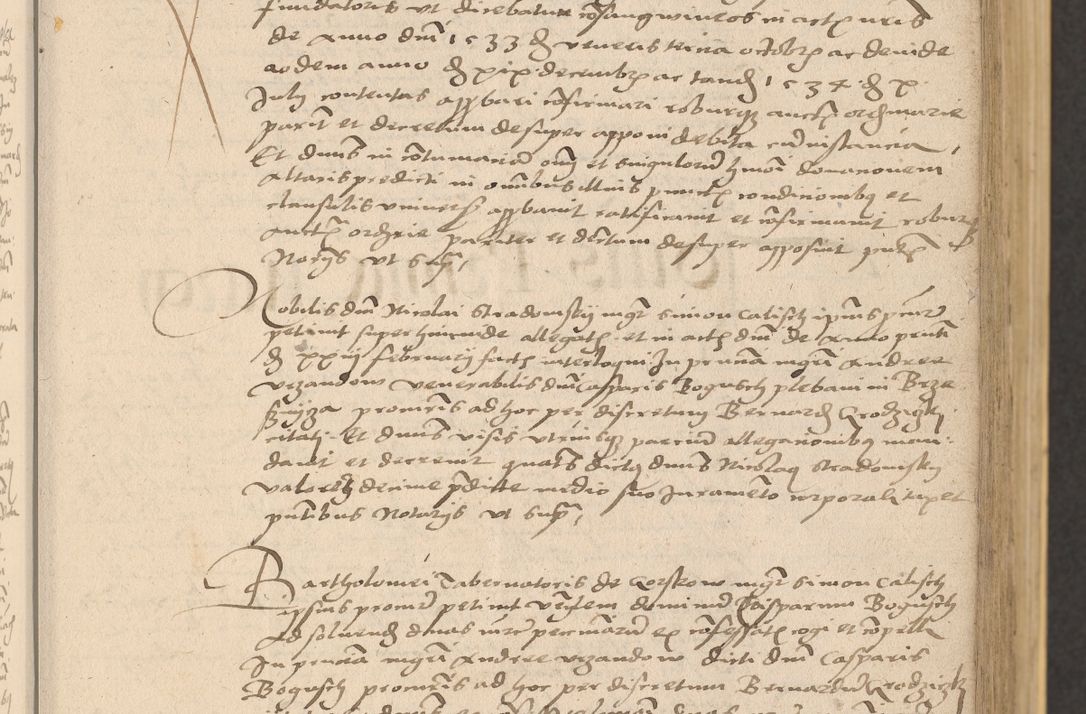 Zdjęcie nr 37 dla obiektu archiwalnego: Acta actorum coram reverendo patre domino Nicolao Bedlenski scholastico vicarioque in spiritualibus gernerali Cracoviensi ad annum Domini millesimum quingentesimum tricesimum septimum, cuius indicio est decima, pontificatus sanctissimi in Christo patris et domini nostri domini Pauli divina providencia papr tercii, anno tercio, feliciter continuantur