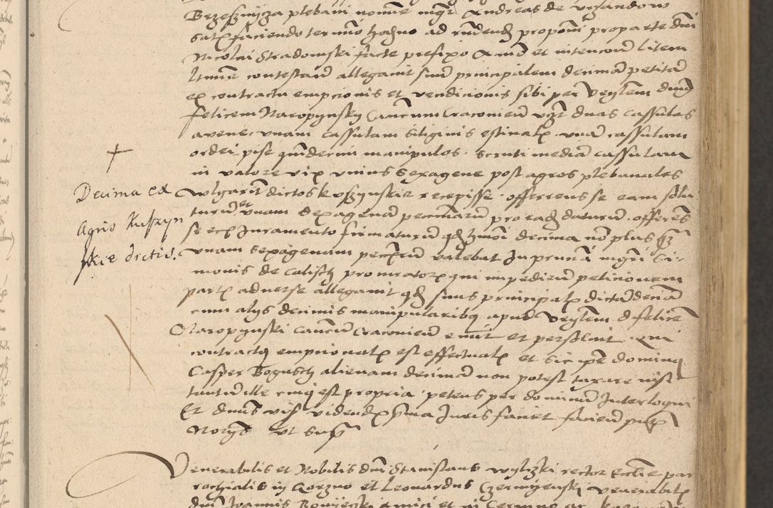 Zdjęcie nr 33 dla obiektu archiwalnego: Acta actorum coram reverendo patre domino Nicolao Bedlenski scholastico vicarioque in spiritualibus gernerali Cracoviensi ad annum Domini millesimum quingentesimum tricesimum septimum, cuius indicio est decima, pontificatus sanctissimi in Christo patris et domini nostri domini Pauli divina providencia papr tercii, anno tercio, feliciter continuantur