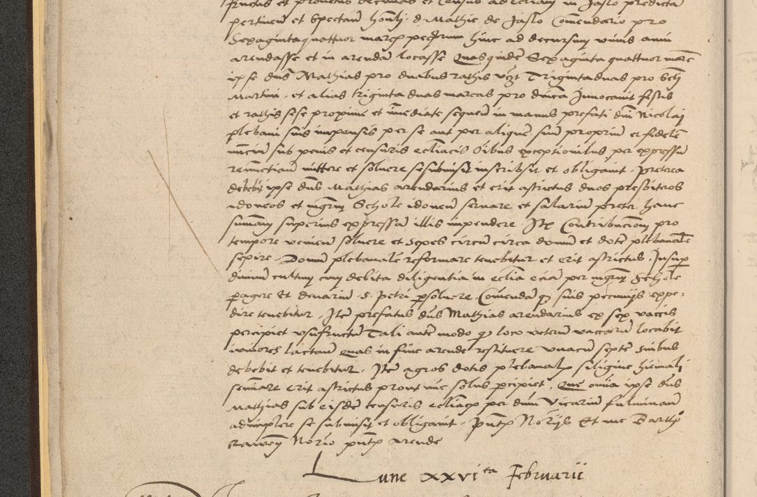 Zdjęcie nr 34 dla obiektu archiwalnego: Acta actorum coram reverendo patre domino Nicolao Bedlenski scholastico vicarioque in spiritualibus gernerali Cracoviensi ad annum Domini millesimum quingentesimum tricesimum septimum, cuius indicio est decima, pontificatus sanctissimi in Christo patris et domini nostri domini Pauli divina providencia papr tercii, anno tercio, feliciter continuantur