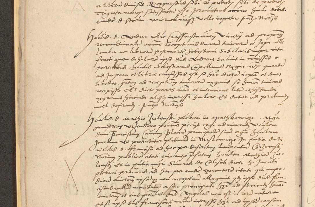 Zdjęcie nr 32 dla obiektu archiwalnego: Acta actorum coram reverendo patre domino Nicolao Bedlenski scholastico vicarioque in spiritualibus gernerali Cracoviensi ad annum Domini millesimum quingentesimum tricesimum septimum, cuius indicio est decima, pontificatus sanctissimi in Christo patris et domini nostri domini Pauli divina providencia papr tercii, anno tercio, feliciter continuantur
