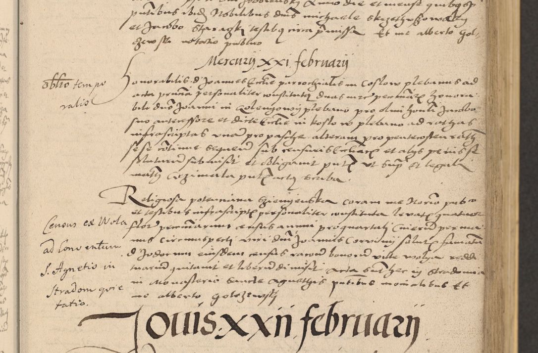 Zdjęcie nr 31 dla obiektu archiwalnego: Acta actorum coram reverendo patre domino Nicolao Bedlenski scholastico vicarioque in spiritualibus gernerali Cracoviensi ad annum Domini millesimum quingentesimum tricesimum septimum, cuius indicio est decima, pontificatus sanctissimi in Christo patris et domini nostri domini Pauli divina providencia papr tercii, anno tercio, feliciter continuantur