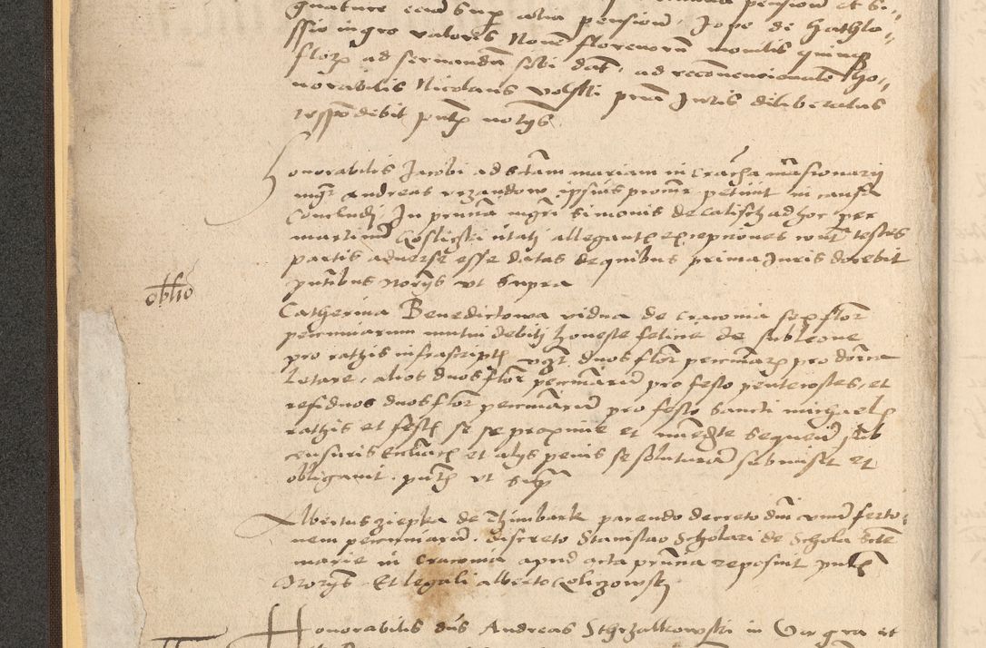Zdjęcie nr 14 dla obiektu archiwalnego: Acta actorum coram reverendo patre domino Nicolao Bedlenski scholastico vicarioque in spiritualibus gernerali Cracoviensi ad annum Domini millesimum quingentesimum tricesimum septimum, cuius indicio est decima, pontificatus sanctissimi in Christo patris et domini nostri domini Pauli divina providencia papr tercii, anno tercio, feliciter continuantur