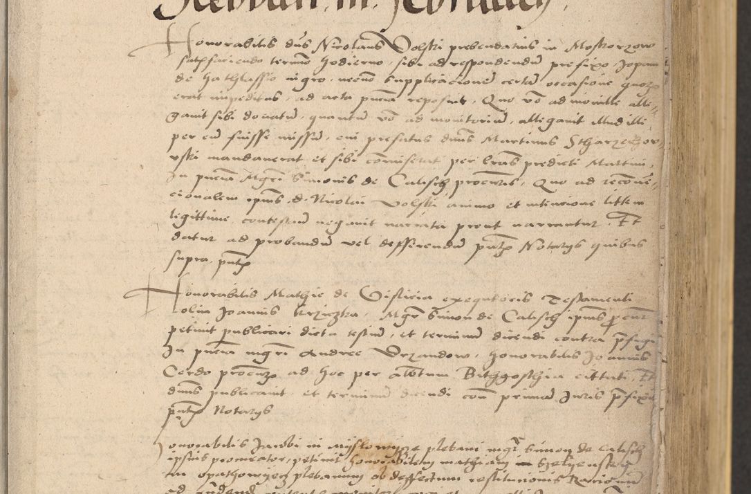 Zdjęcie nr 15 dla obiektu archiwalnego: Acta actorum coram reverendo patre domino Nicolao Bedlenski scholastico vicarioque in spiritualibus gernerali Cracoviensi ad annum Domini millesimum quingentesimum tricesimum septimum, cuius indicio est decima, pontificatus sanctissimi in Christo patris et domini nostri domini Pauli divina providencia papr tercii, anno tercio, feliciter continuantur