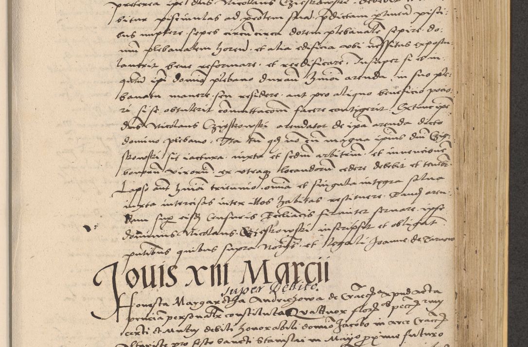 Zdjęcie nr 611 dla obiektu archiwalnego: Acta actorum coram reverendo patre domino Nicolao Bedlenski scholastico vicarioque in spiritualibus gernerali Cracoviensi ad annum Domini millesimum quingentesimum tricesimum septimum, cuius indicio est decima, pontificatus sanctissimi in Christo patris et domini nostri domini Pauli divina providencia papr tercii, anno tercio, feliciter continuantur